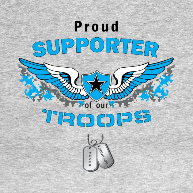 Support our Troops- Teal by krisk9k